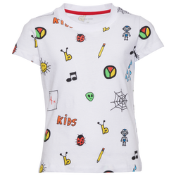 Girls' Grade School - JuJuBeez Scribble Short Sleeve T-Shirt - Multi/White