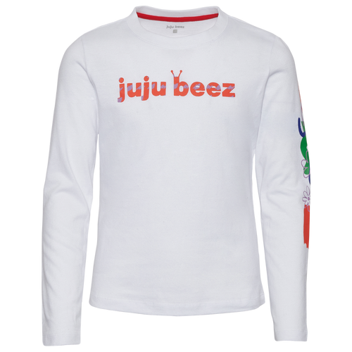 

Girls JuJuBeez JuJuBeez Scribble Long Sleeve T-Shirt - Girls' Grade School White/Multi Size L