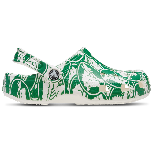 BOYS - Crocs Classic Duke Print Clogs - Green Ivy