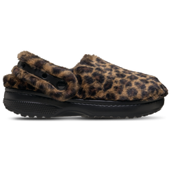 Women's - Crocs Classic Clogs Fur - Black/Brown