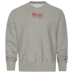 Men's - Champion Vintage Crew Sweater - Grey/Red