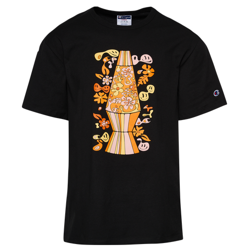 

Champion Mens Champion Lava Lamp T-Shirt - Mens Black/Orange Size M