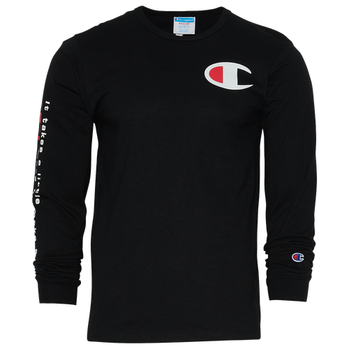 

Champion Mens Champion It Takes More Longsleeve T-Shirt - Mens Black Size M