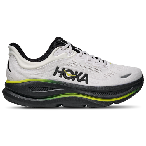 Mens HOKA Bondi 9 - Running Shoes - White / Black / Yellow Size 12.0