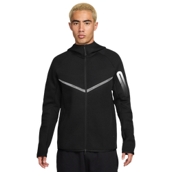 Men's - Nike Tech Fleece WR Full Zip Jacket  - Black/Black