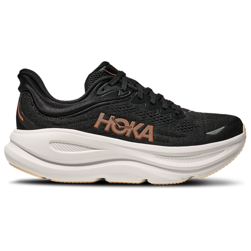 WOMENS - HOKA Bondi 9 - Black/Rose Gold White
