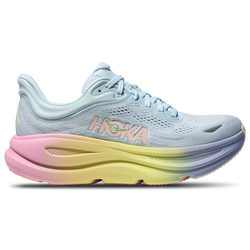 Women's - HOKA Bondi 9 - Yellow/Glimmering Blue/Overcast Grey