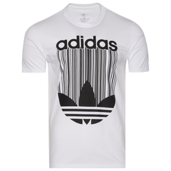 Mens - adidas Barcode Logo T-Shirt - Blanc/Black