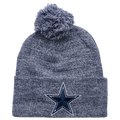 New Era Cowboys Marl Pom Knit Beanie - New Era Navy