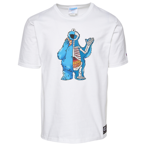 Champion Mens X Sesame St X Jason Freeny Cookie Monster Tee In White blue ModeSens