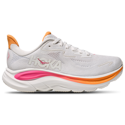 Women's - HOKA Clifton 10 - White/Electric Rose
