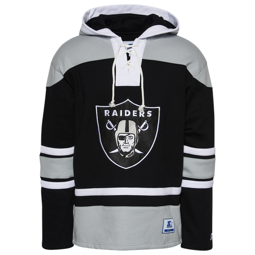 

Oakland Raiders Starter Raiders Timeout Pullover - Mens Black/Grey/White Size L
