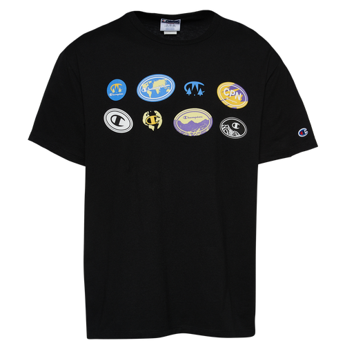 

Champion Mens Champion Badge T-Shirt - Mens Black/Multi Size L