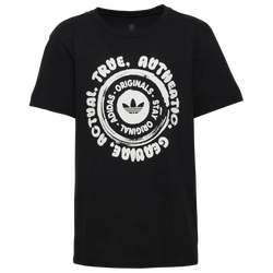 Boys' Grade School - adidas Originals Authentic Circle Graphic T-Shirt - Black/White