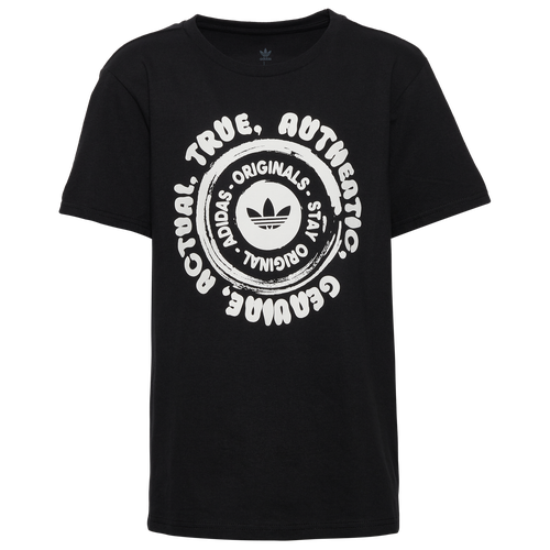 

adidas Originals adidas Originals Authentic Circle Graphic T-Shirt - Boys' Grade School Black/White Size S