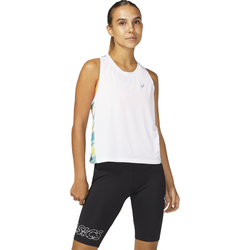 Women's - ASICS® Running Tank - Brilliant White/Baltic Jewel