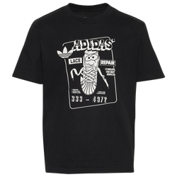 Boys' Grade School - adidas Lace Repair T-Shirt - Black/White