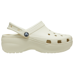 Women's - Crocs Classic Platform Clogs  - Tan/Stucco Tan