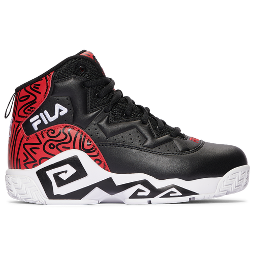 

Fila Boys Fila MB Night Walk - Boys' Grade School Basketball Shoes Black/Red/White Size 7.0