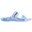 Crocs Classic Marbled Sandal - Women's White/Blue/Purple