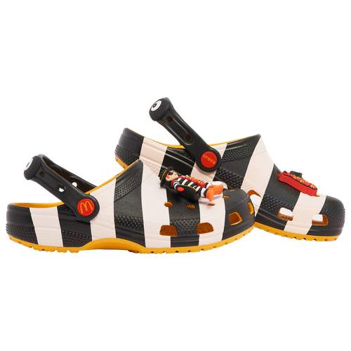 

Boys Crocs Crocs McDonald's x Crocs Classic Clogs - Boys' Grade School Shoe Black/White Size 06.0