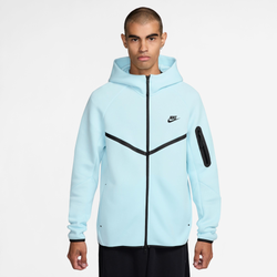 Men's - Nike Tech Fleece Full-Zip Windrunner Hoodie  - Glacier Blue/Black