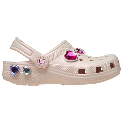 

Girls Crocs Crocs Classic Iridescent Hearts Clogs - Girls' Grade School Shoe Multi/Quartz Size 05.0