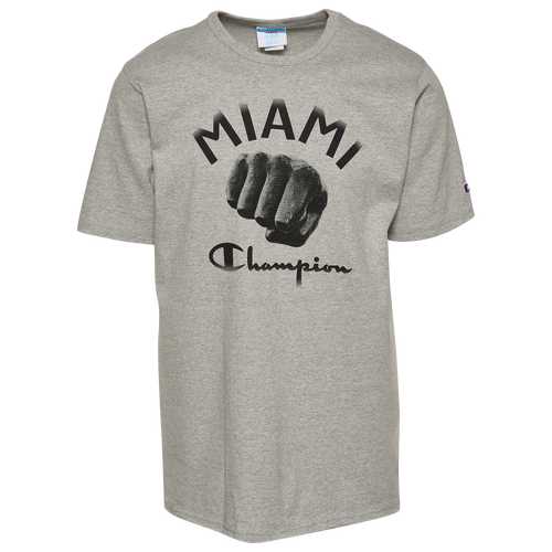 

Champion Mens Champion Fist City T-Shirt - Mens Grey/Grey Size L