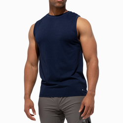 Men's - Eastbay Crosstech Seamless Tank - Navy