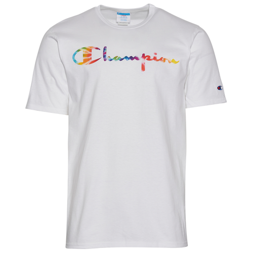 

Champion Mens Champion Vintage Script T-Shirt - Mens White/Multi Size XL