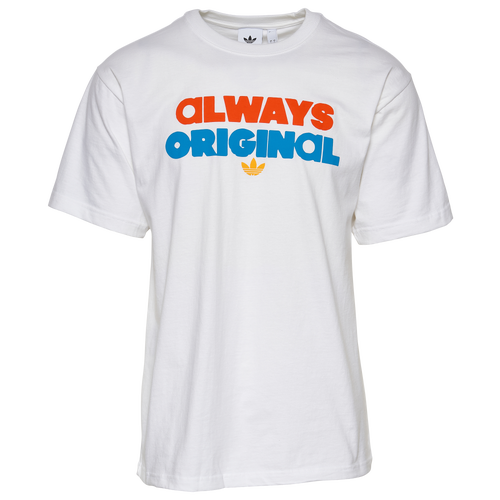 

adidas Mens adidas Always OG T-Shirt - Mens White/Red/Teal Size S