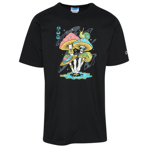 

Champion Mens Champion Fungus Among Us T-Shirt - Mens Black/Multi Color Size M