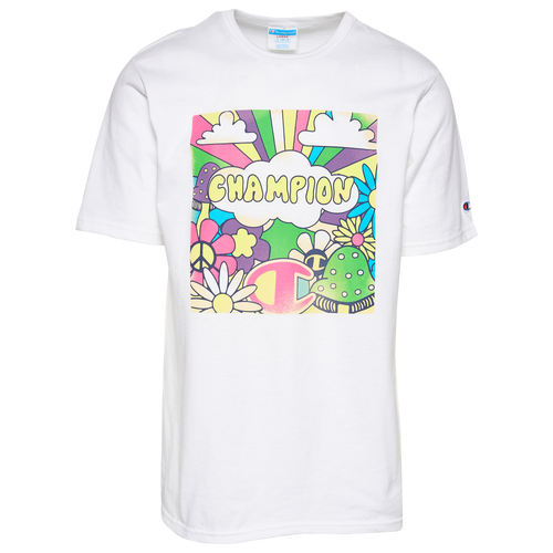 

Champion Mens Champion Fun Peace T-Shirt - Mens White/Multi Color Size M