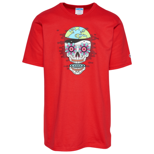 

Champion Mens Champion Skull Mind T-Shirt - Mens Red/White Size S