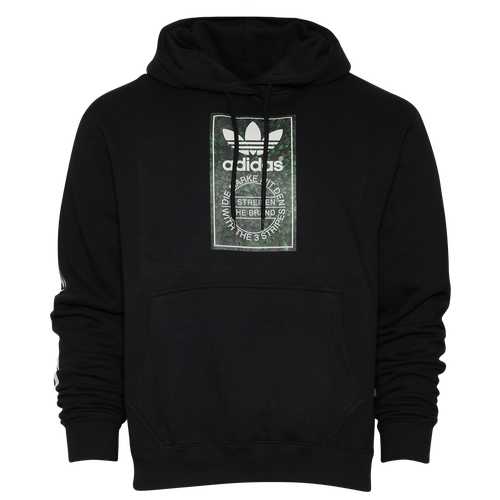 

adidas Mens adidas Trees Hoodie - Mens Black/Green/White Size L