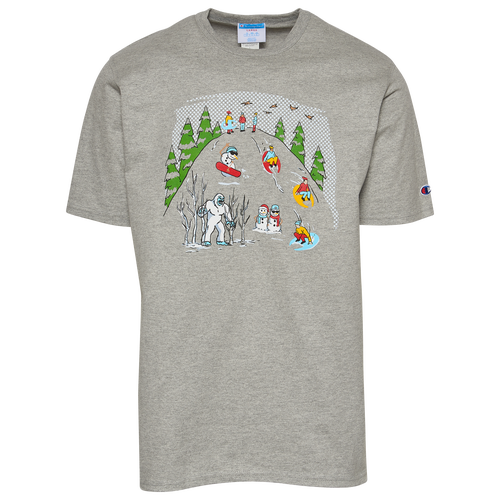 

Champion Mens Champion Ski Mountan T-Shirt - Mens Grey/Multi Color Size S