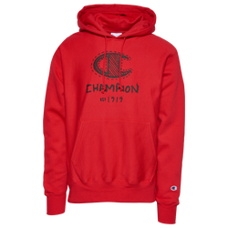 Men's - Champion Doodle Hoodie - Red/Black