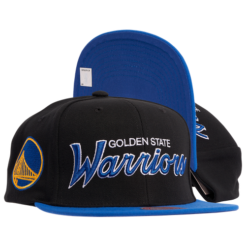 

Mitchell & Ness Mens Golden State Warriors Mitchell & Ness Warriors Team Script 2.0 Snapback - Mens Black/White Size One Size