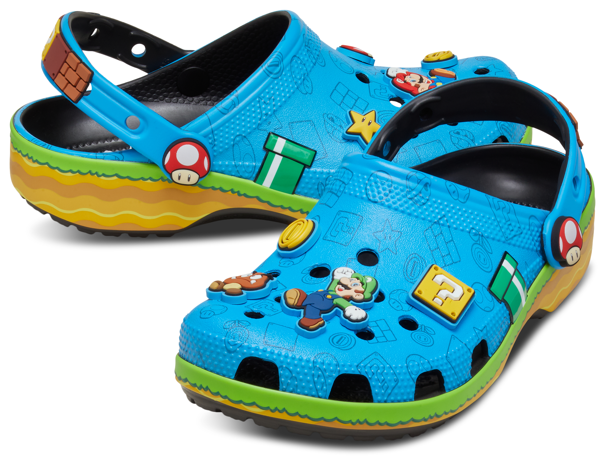 Crocs Super Mario Game Classic Clogs  - Men's