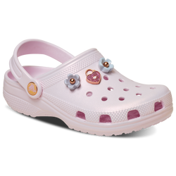 Girls' Preschool - Crocs Classic Iridescent  Charm Clogs - Pink Milk/Multi