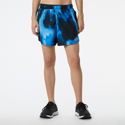 Men's - New Balance Printed Impact Run 5 IN Short - Blue/Black