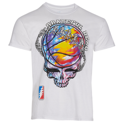 Men's - Grateful Dead Skull Basketball T-Shirt - White/White