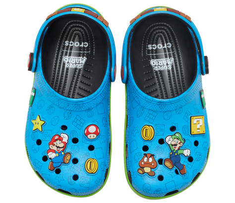 Grade School Crocs Super Mario Clogs