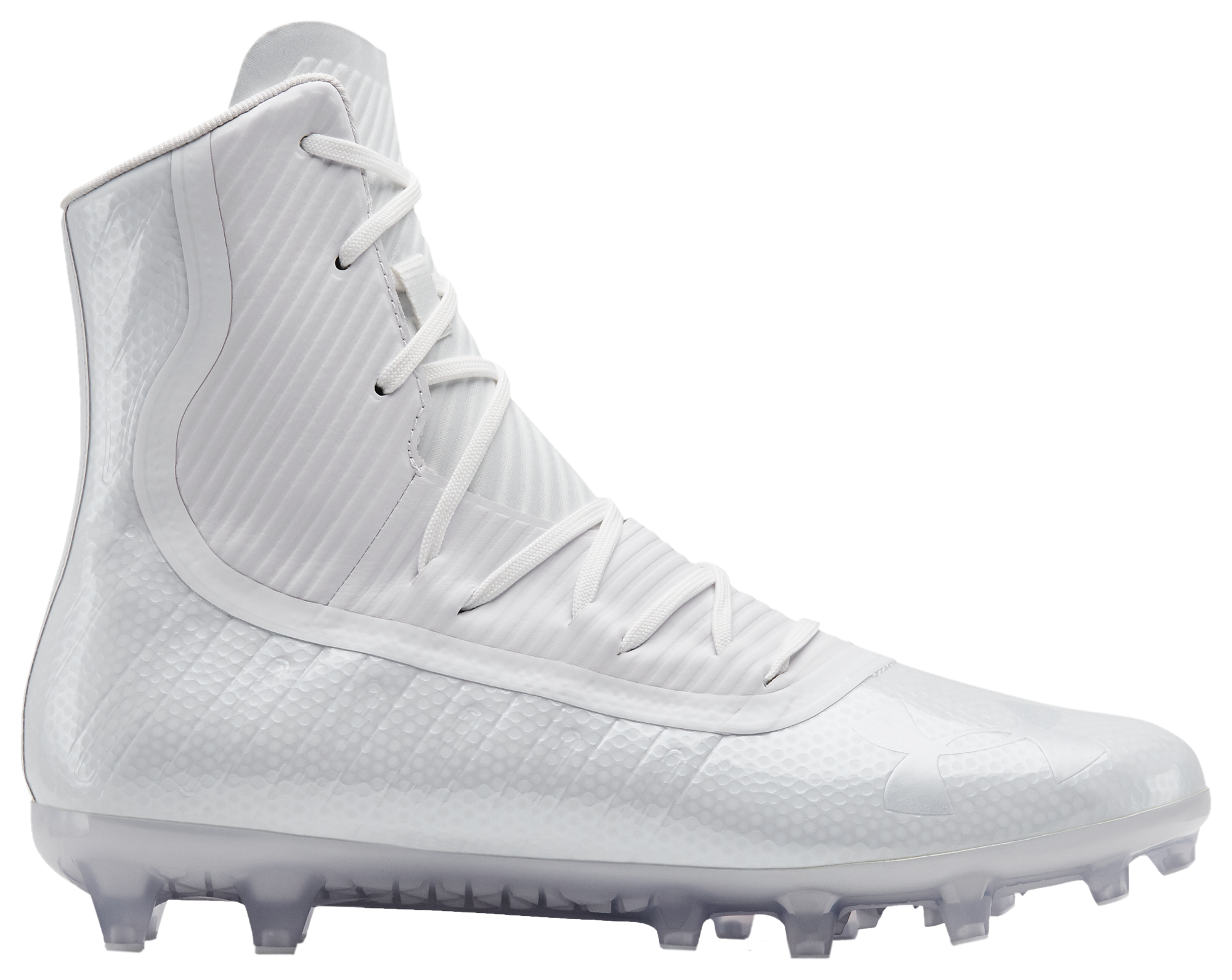 all white high top football cleats