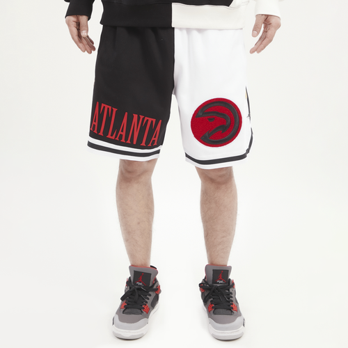 

Pro Standard Mens Atlanta Hawks Pro Standard Hawks Split Drop Knit Shorts - Mens Black/White Size XL