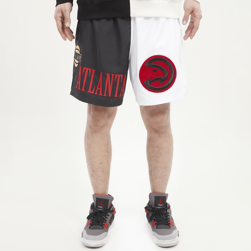 

Pro Standard Mens Atlanta Hawks Pro Standard Hawks Split Woven Shorts - Mens Black/White Size XL