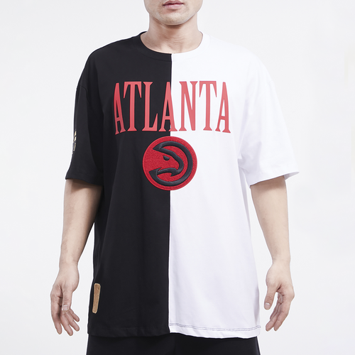 

Pro Standard Mens Atlanta Hawks Pro Standard Hawks Split CJ Drop Shoulder T-Shirt - Mens Black/White Size L