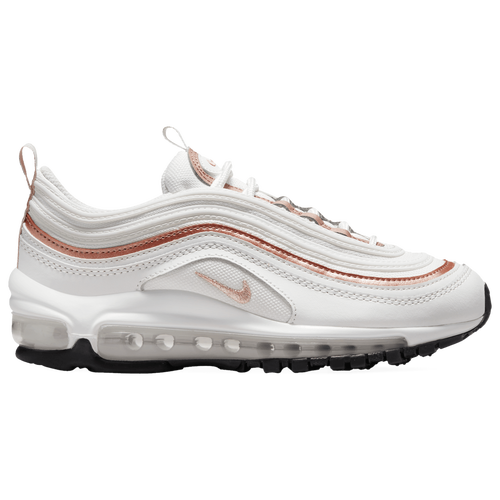 

Girls Nike Nike Air Max 97 - Girls' Grade School Shoe White/Red/Bronze Size 04.0