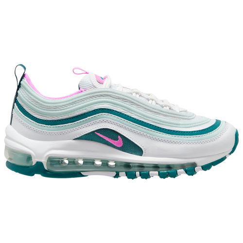 

Girls Nike Nike Air Max 97 - Girls' Grade School Shoe White/Teal/Pink Size 04.0