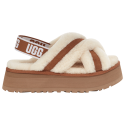 Women's - UGG Disco Cross Slides - Brown/White